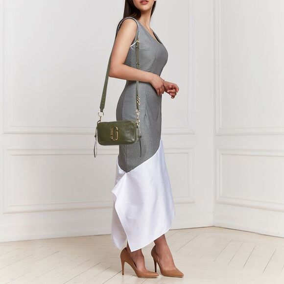 Marc Jacobs Olive Green Leather The Softshot 21 Camera Bag